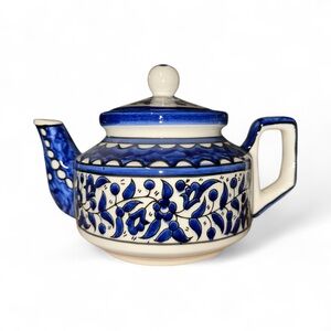Hand-Painted Floral Ceramic Teapot